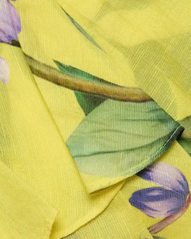 Hemant & Nandita Ruffled Floral Linen-Blend Top | Thumbnail 6