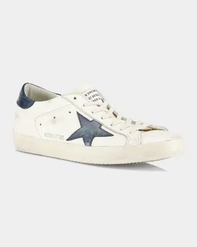 Golden Goose Men 's Super Star Leather Low-Top Sneakers | Thumbnail 2