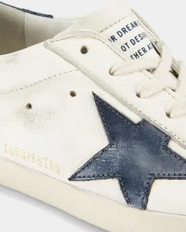Golden Goose Men 's Super Star Leather Low-Top Sneakers | Thumbnail 4