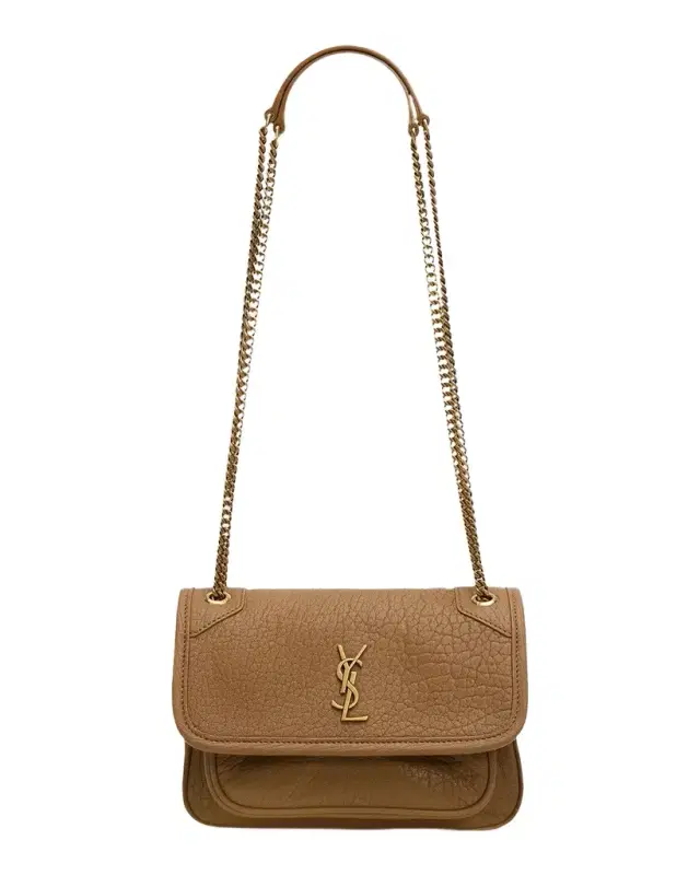 Saint Laurent Niki Mini Logo Leather Shoulder Bag