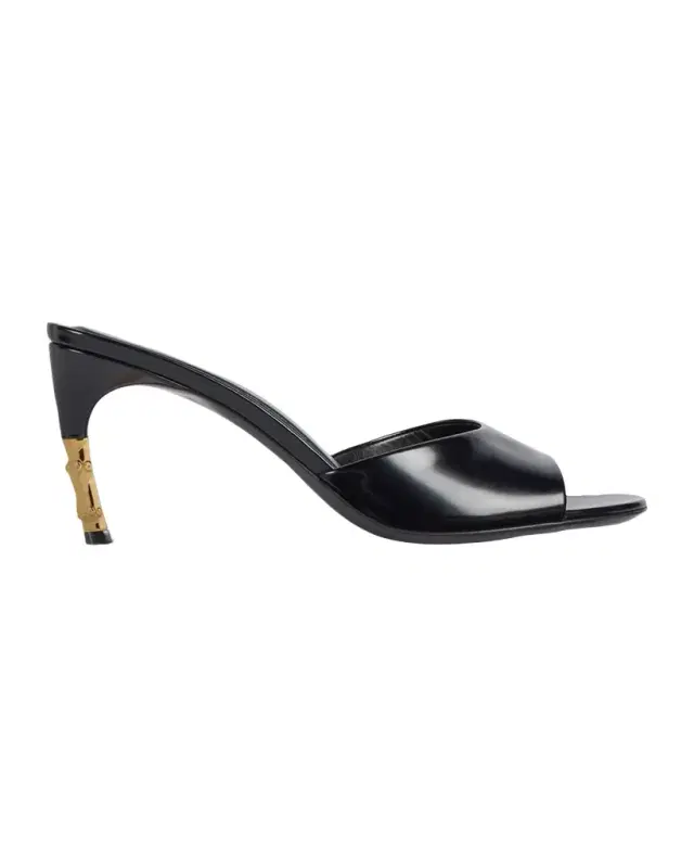Gucci 75mm Castello Leather Mules