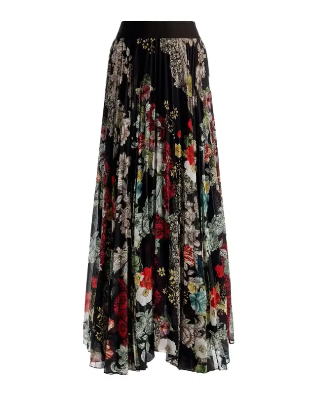 ALICE + OLIVIA Katz Pleated Maxi Skirt