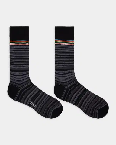 Paul Smith Men's 2-Pack Maury Signature Shadow Stripe Socks | Thumbnail 2
