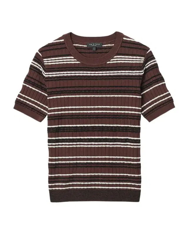 Rag & Bone Karina Striped Short-Sleeve Shirt