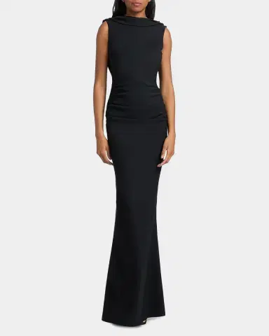 Chiara Boni La Petite Robe Taniko Embellished Low-Back Jersey Gown | Thumbnail 2 Chiara Boni La Petite Robe Taniko Embellished Low-Back Jersey Gown | Thumbnail 2