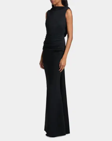 Chiara Boni La Petite Robe Taniko Embellished Low-Back Jersey Gown | Thumbnail 6 Chiara Boni La Petite Robe Taniko Embellished Low-Back Jersey Gown | Thumbnail 6