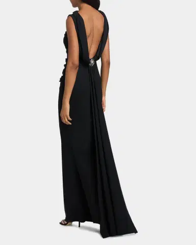 Chiara Boni La Petite Robe Taniko Embellished Low-Back Jersey Gown | Thumbnail 7 Chiara Boni La Petite Robe Taniko Embellished Low-Back Jersey Gown | Thumbnail 7