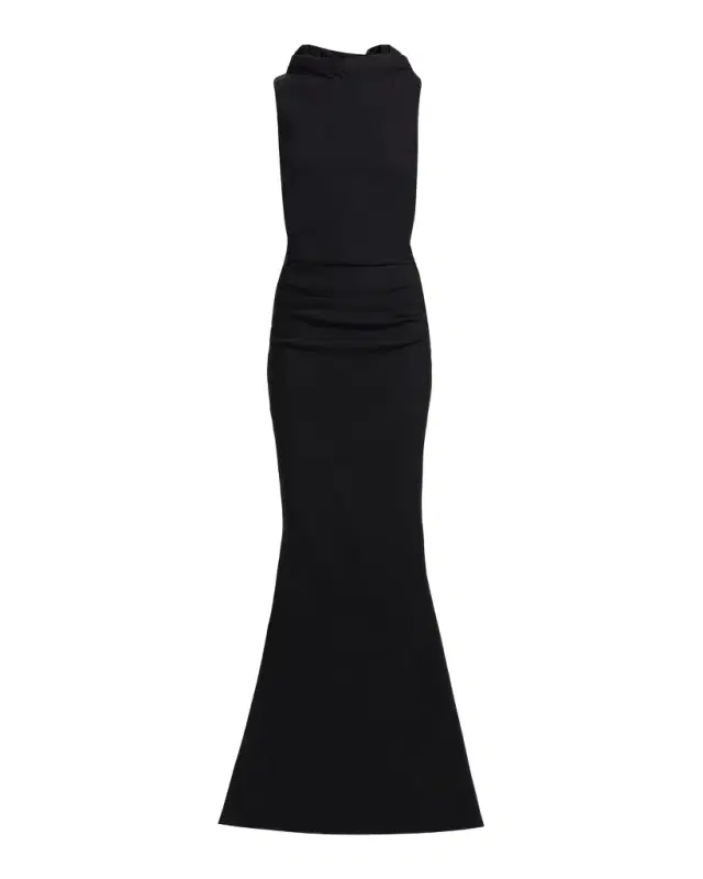 Chiara Boni La Petite Robe Taniko Embellished Low-Back Jersey Gown