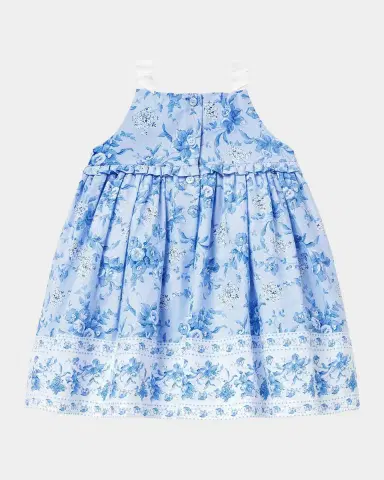 Janie and Jack Baby Girl's 2-Piece Floral Ruffle-Trim Dress & Bloomers Set | Thumbnail 2 Janie and Jack Baby Girl's 2-Piece Floral Ruffle-Trim Dress & Bloomers Set | Thumbnail 2