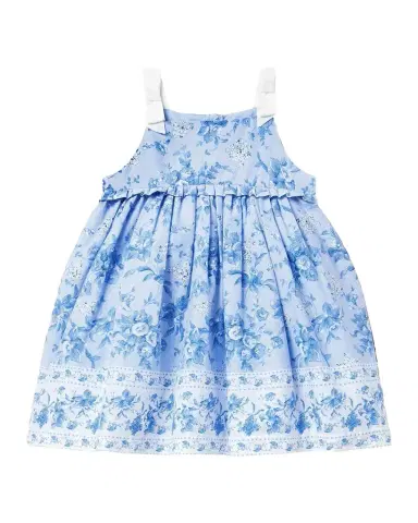 Janie and Jack Baby Girl's 2-Piece Floral Ruffle-Trim Dress & Bloomers Set | Thumbnail 1 Janie and Jack Baby Girl's 2-Piece Floral Ruffle-Trim Dress & Bloomers Set | Thumbnail 1
