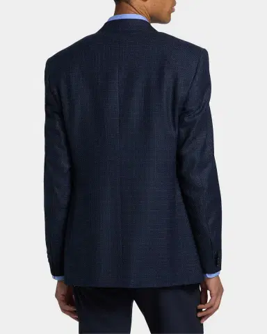 Canali Men's Siena Stepweave Wool Sport Coat | Thumbnail 3 Canali Men's Siena Stepweave Wool Sport Coat | Thumbnail 3