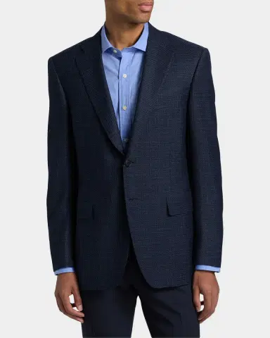 Canali Men's Siena Stepweave Wool Sport Coat | Thumbnail 4 Canali Men's Siena Stepweave Wool Sport Coat | Thumbnail 4