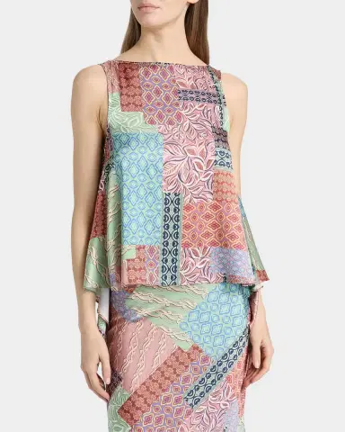 MISA Los Angeles Jana Patchwork-Print Top | Thumbnail 4 MISA Los Angeles Jana Patchwork-Print Top | Thumbnail 4