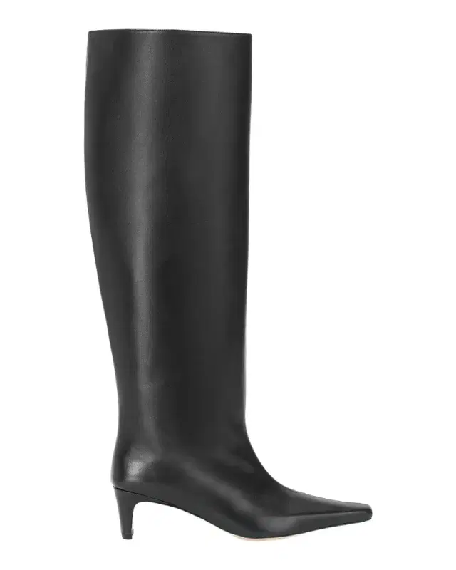 STAUD Wally 55MM Leather Wide-Calf Boot