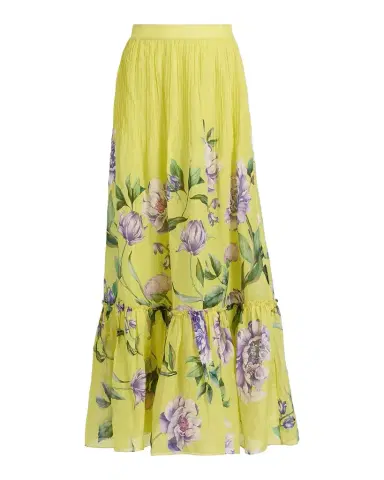 Hemant & Nandita Floral Pintuck Maxi Skirt | Thumbnail 1