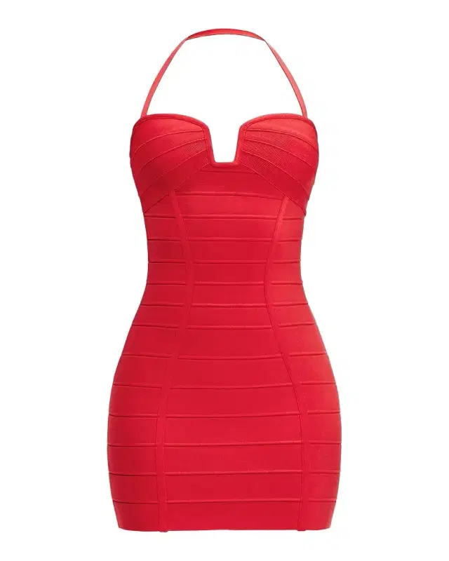 Herve Leger The Holly Bandage Mini Dress