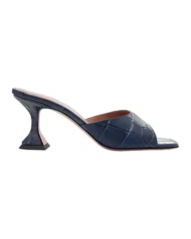 Amina Muaddi Lupita 70MM Croc-Embossed Leather Sandals | Thumbnail 1 Amina Muaddi Lupita 70MM Croc-Embossed Leather Sandals | Thumbnail 1