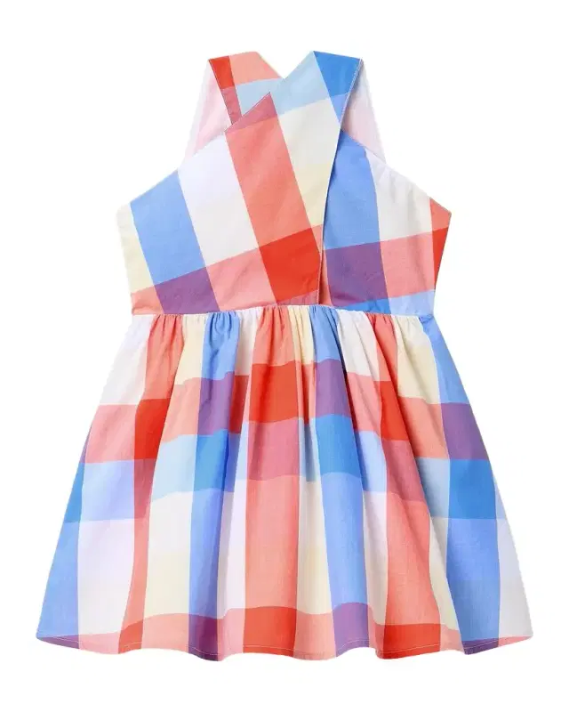 Janie and Jack Little Girl 's & Girl 's Crisscross Plaid Dress & Bloomers Set