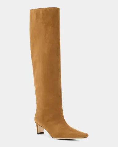 STAUD Wally 55MM Suede Wide-Calf Knee-High Boots | Thumbnail 5