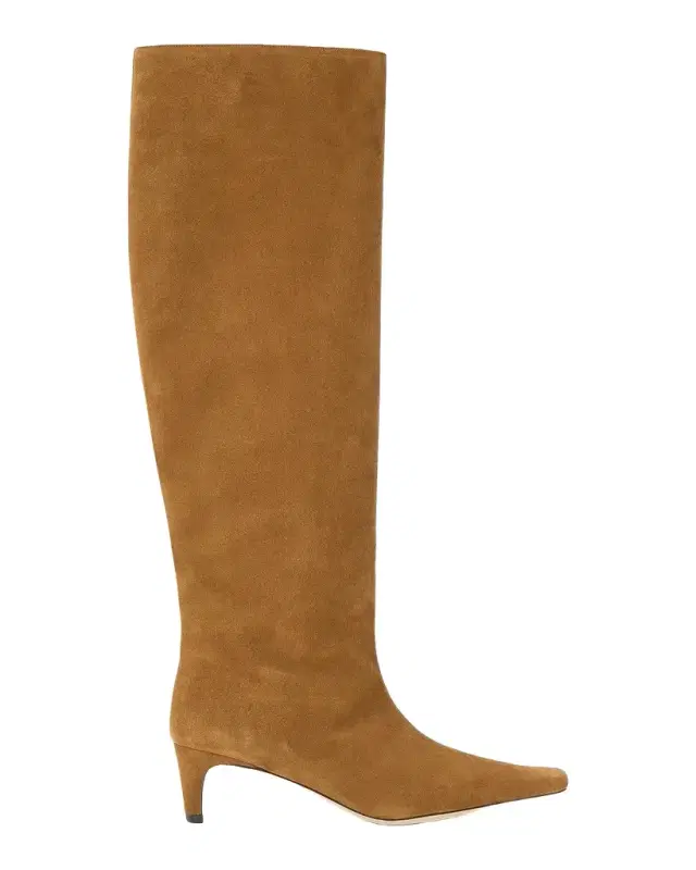 STAUD Wally 55MM Suede Wide-Calf Knee-High Boots