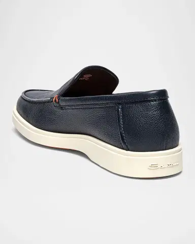 Santoni Detroit Tumbled Leather Loafers | Thumbnail 2 Santoni Detroit Tumbled Leather Loafers | Thumbnail 2