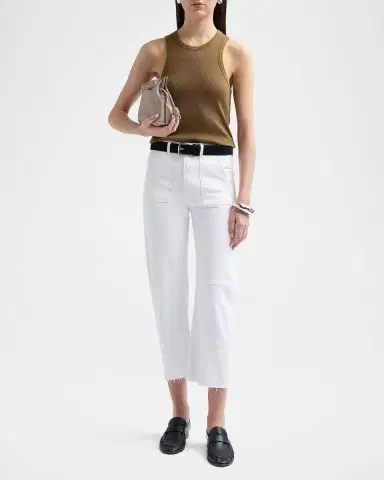 Le Jean Petite Stretch-Cotton Barrel Jeans | Thumbnail 2