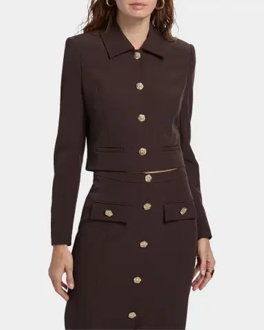 Generation Love Oliver Stretch Crepe Cropped Blazer | Thumbnail 4 Generation Love Oliver Stretch Crepe Cropped Blazer | Thumbnail 4