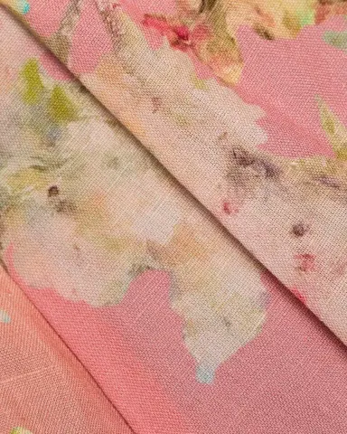Hemant & Nandita Floral Ombré Cotton-Linen Midi Skirt | Thumbnail 6