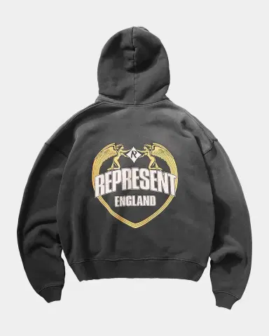 Represent Men's Legacy Represent Angel Border Logo Cotton Hoodie | Thumbnail 6 Represent Men's Legacy Represent Angel Border Logo Cotton Hoodie | Thumbnail 6