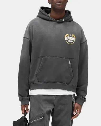 Represent Men's Legacy Represent Angel Border Logo Cotton Hoodie | Thumbnail 7 Represent Men's Legacy Represent Angel Border Logo Cotton Hoodie | Thumbnail 7