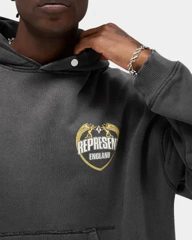 Represent Men's Legacy Represent Angel Border Logo Cotton Hoodie | Thumbnail 9 Represent Men's Legacy Represent Angel Border Logo Cotton Hoodie | Thumbnail 9