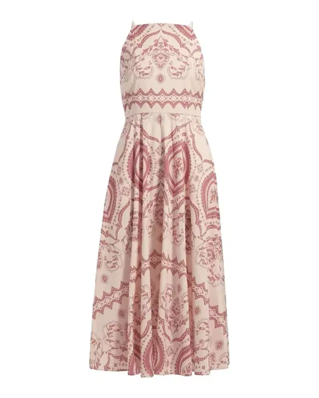 MISA Los Angeles Amity Printed Cotton-Blend Midi Dress