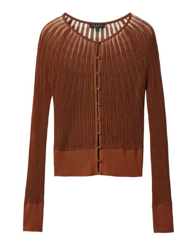 rag & bone Aubrey Sheer Stripe Cardigan