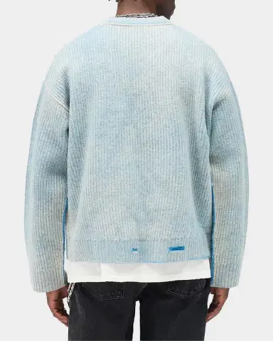Represent Legacy Fade Out Reversible Knit Crewneck Sweater | Thumbnail 3 Represent Legacy Fade Out Reversible Knit Crewneck Sweater | Thumbnail 3