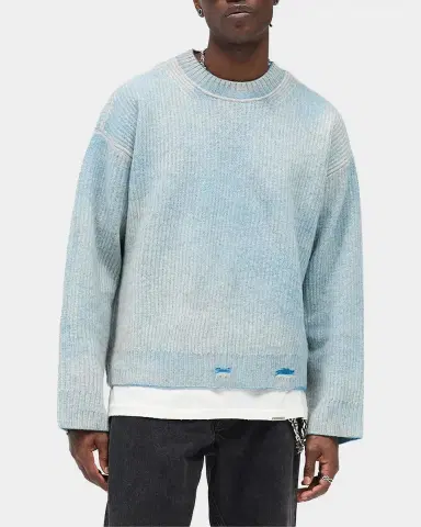 Represent Legacy Fade Out Reversible Knit Crewneck Sweater | Thumbnail 4 Represent Legacy Fade Out Reversible Knit Crewneck Sweater | Thumbnail 4