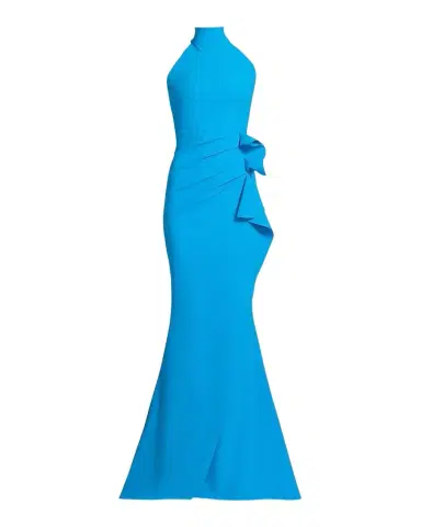 Chiara Boni La Petite Robe Gudrum Halter Ruffle Gown | Thumbnail 1