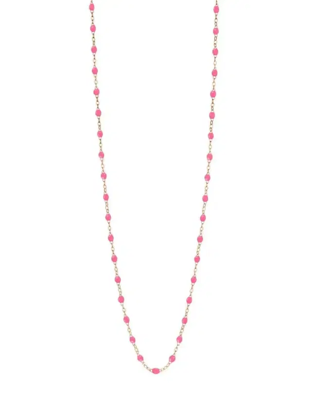 Gigi Clozeau Bright Pink Classic Gigi Sautoir Necklace - Rose Gold