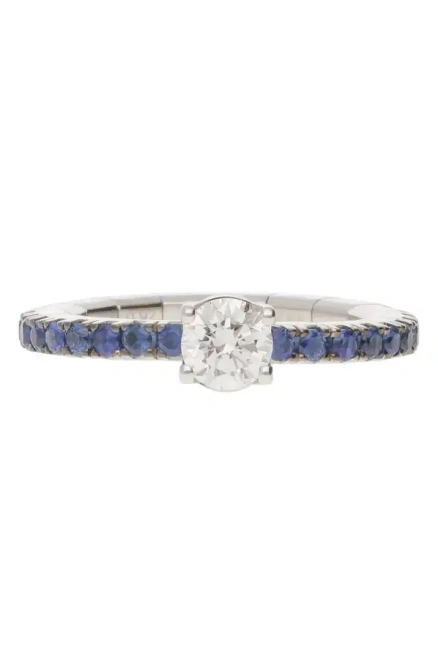 ROBERTO DEMEGLIO Diamond Blue Sapphire Round Solitaire Ring