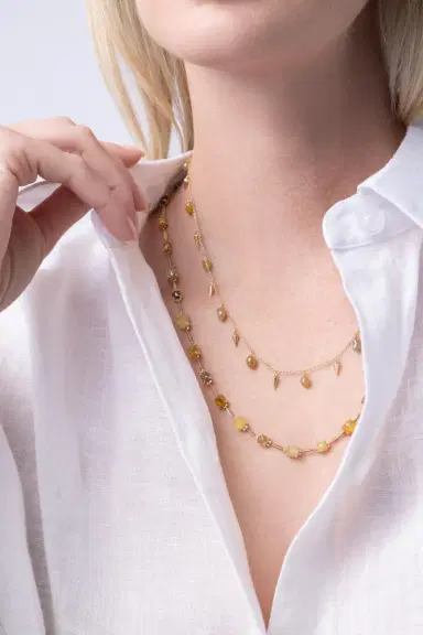 PARULINA Diamond Color Briolette Alternating Necklace | Thumbnail 2