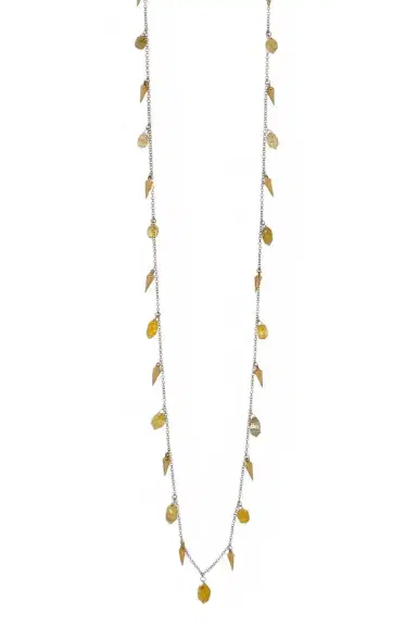 PARULINA Diamond Color Briolette Alternating Necklace | Thumbnail 1