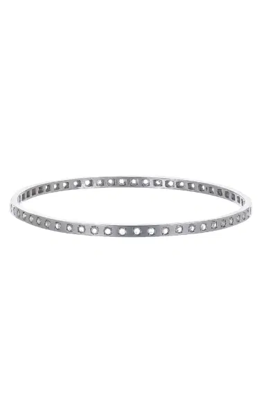 PARULINA Diamond Rose Ecclesia Bangle Bracelet - White Gold | Thumbnail 1