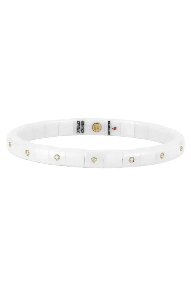 ROBERTO DEMEGLIO Diamond White Ceramic Pura Bracelet