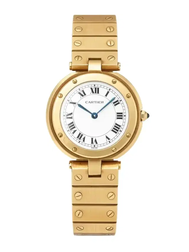 + Cartier Vintage 1980s Vend&ocirc;me Quartz-movement 18-karat Gold Watch, Ref. 8191 (6.75" Wrist)