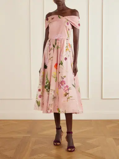 Oscar de la Renta Cotton Midi Dress | Thumbnail 2
