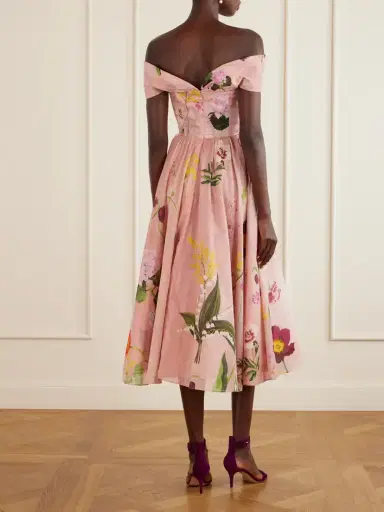 Oscar de la Renta Cotton Midi Dress | Thumbnail 3