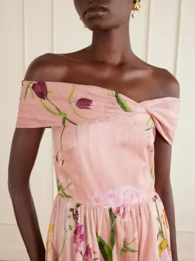 Oscar de la Renta Cotton Midi Dress | Thumbnail 4