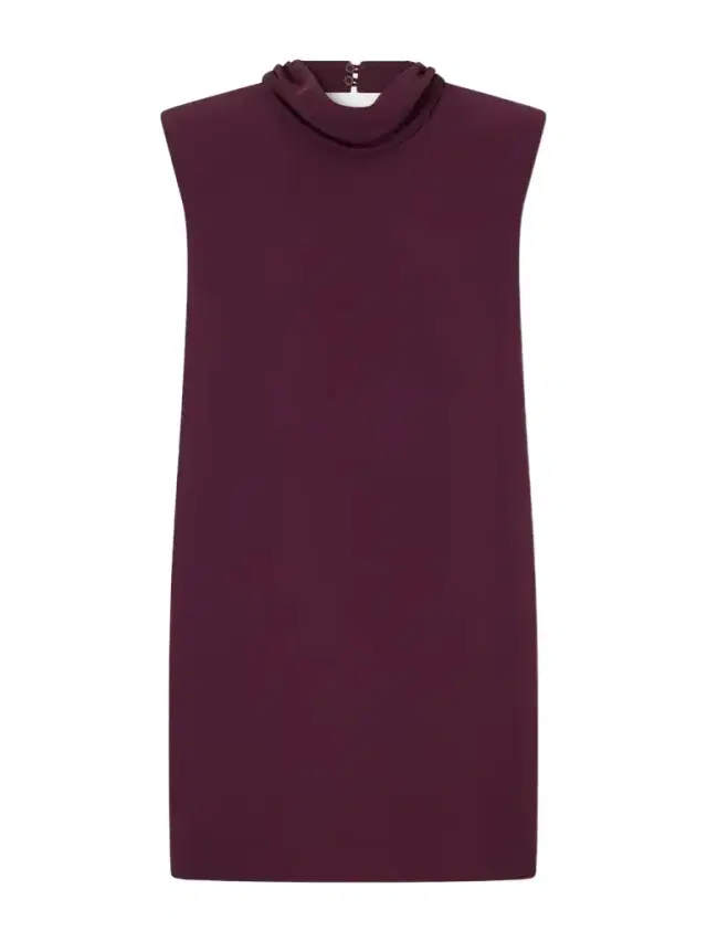 Valentino Garavani Draped Silk-cady Turtleneck Mini Dress