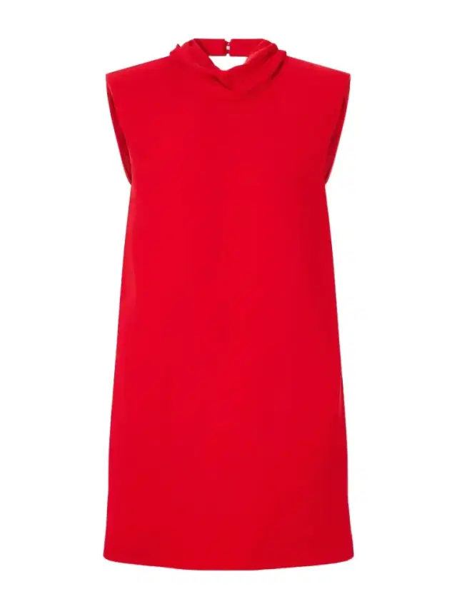 Valentino Garavani Draped Silk-cady Turtleneck Mini Dress