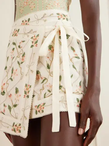 Agua by Agua Bendita Luna Navegante Floral-print Linen Coverup | Thumbnail 4