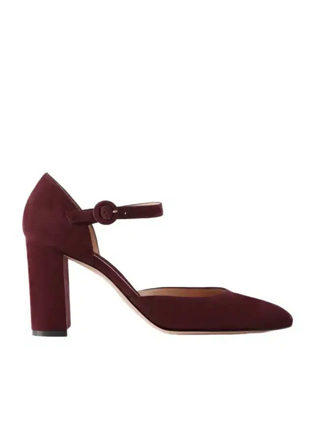 Gianvito Rossi 85 Suede Mary Jane Pumps